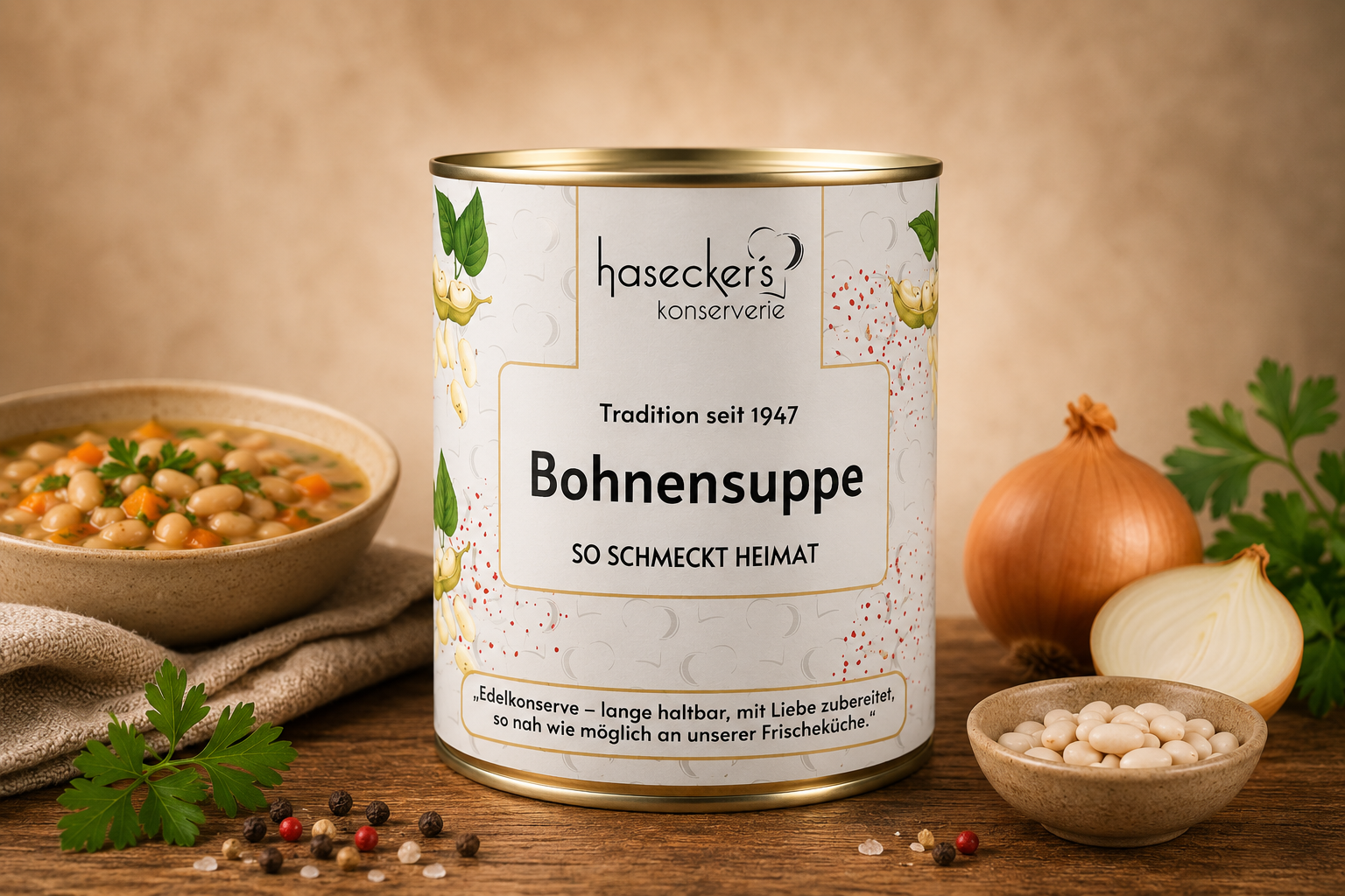 Haseckers Bohnensuppe – Herzhaft, Deftig & Hausgemacht | 800 g