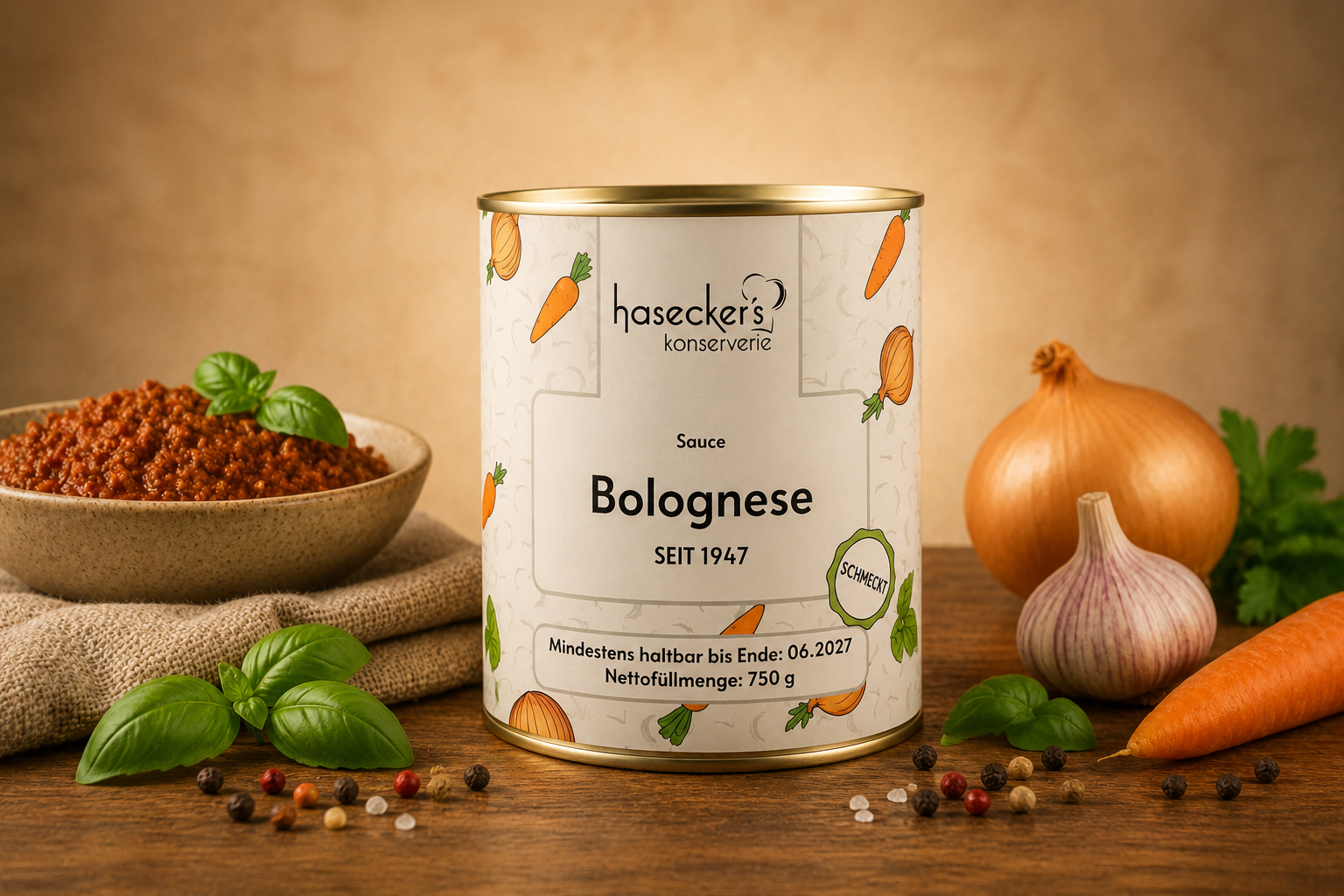 Haseckers Bolognese vom Schwein – Würzige Hackfleischsauce | 800 g